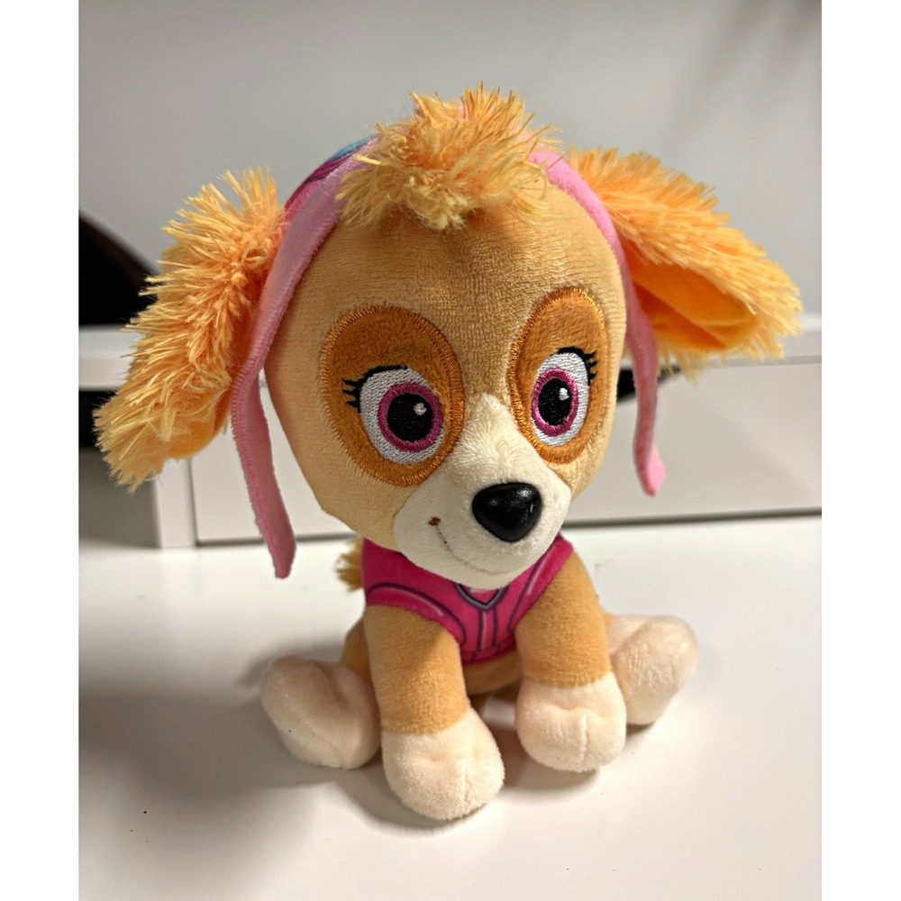 PAW Patrol Skye Dog Plush Small 6in Pink Tan Stuffed Animal Toy 2020